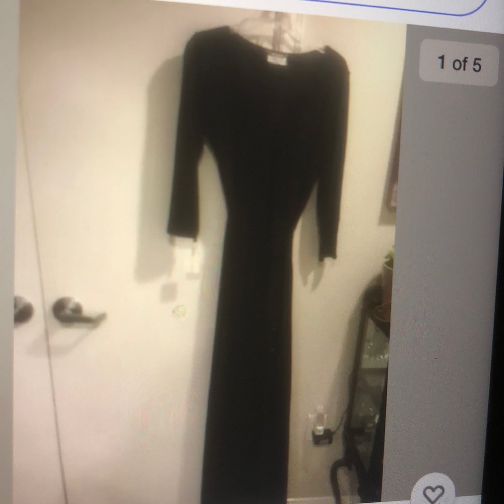 Calvin Klein dress black jersey w/jet black 12